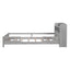 Wood Twin Size Platform Bed with Built-in LED Light  Storage Headboard and Guardrail Antique Grey - Korvel
