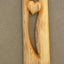 Three-Dimensional Wooden Red Heart Cross Ornament
