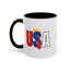 Taza de café con acento vibrante de EE. UU.
