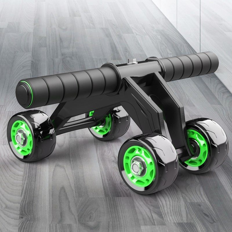 New Design Foldable Abs Plastic Abdominal 4 Wheel Exercise Wheel Abdominal Set Kit Gym Equipment - Korvel