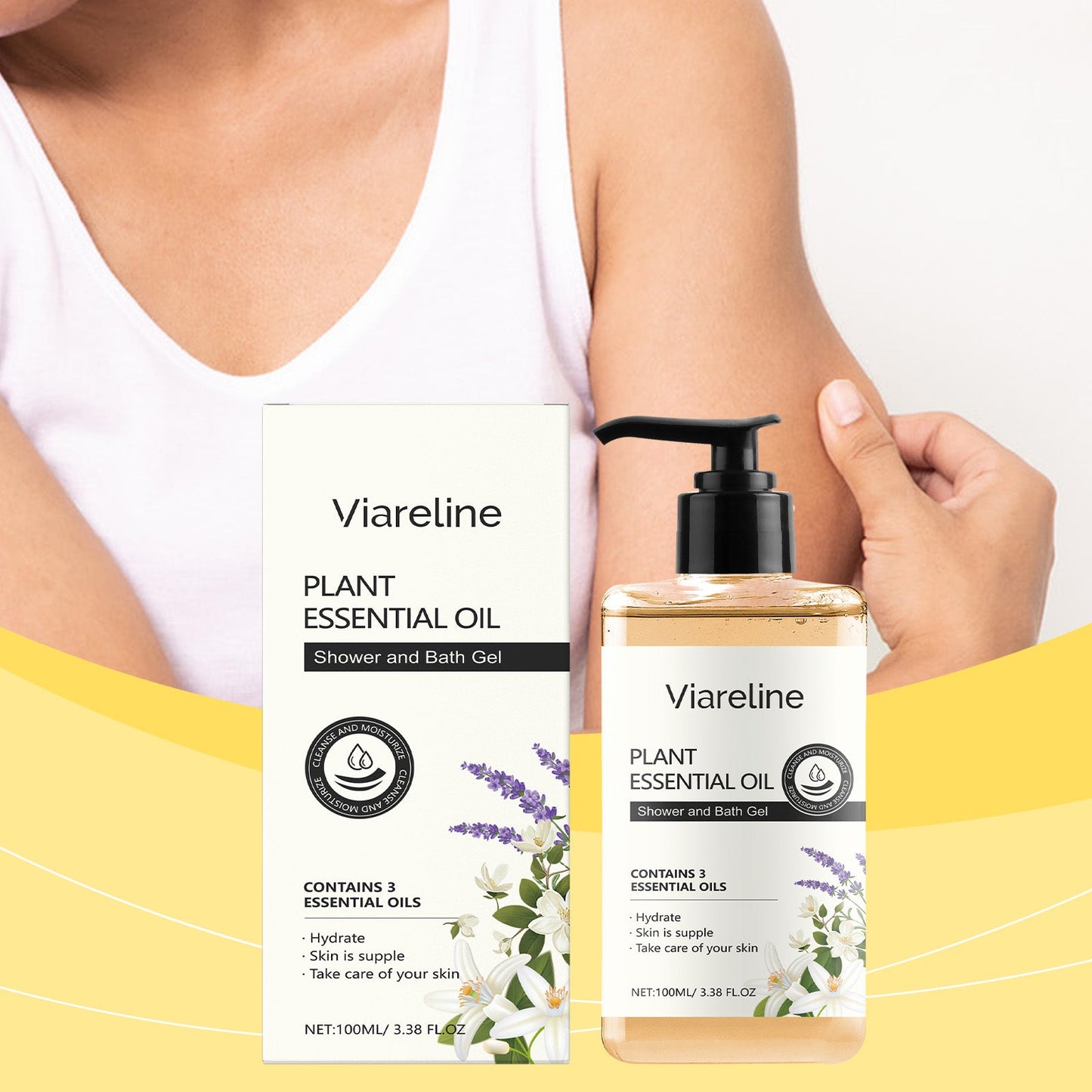 Long-Lasting Fragrance Shower Gel with Jasmine & Lavender