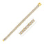 Bracelet en chaîne curb en or bicolore 14k avec maillons en pavé de diamants
