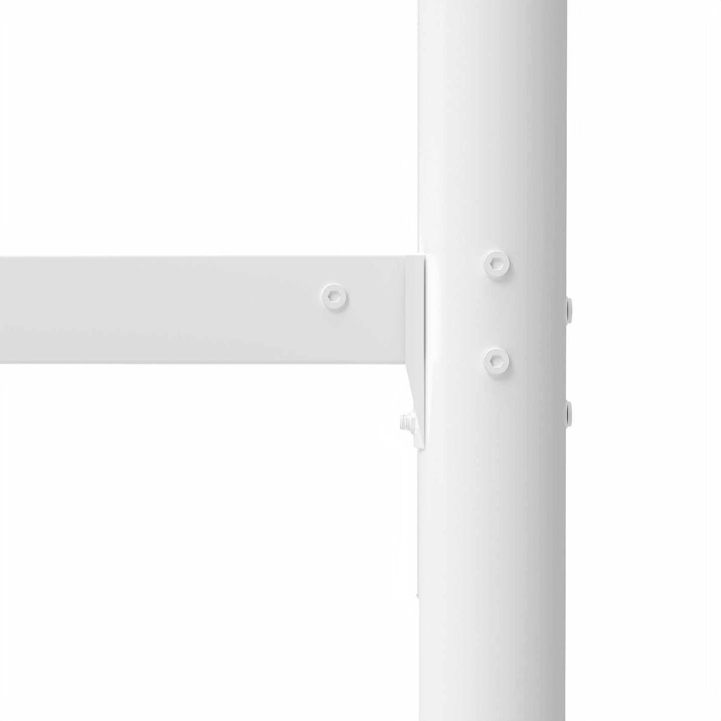 Cama litera resistente de dos camas individuales con cama nido - Blanca