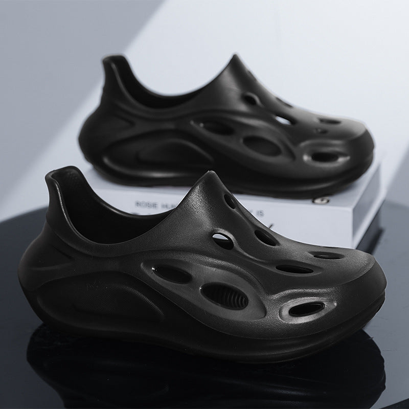 Soft soled toe hole slippers with simple breathable and comfortable fit for beach sandals - Korvel