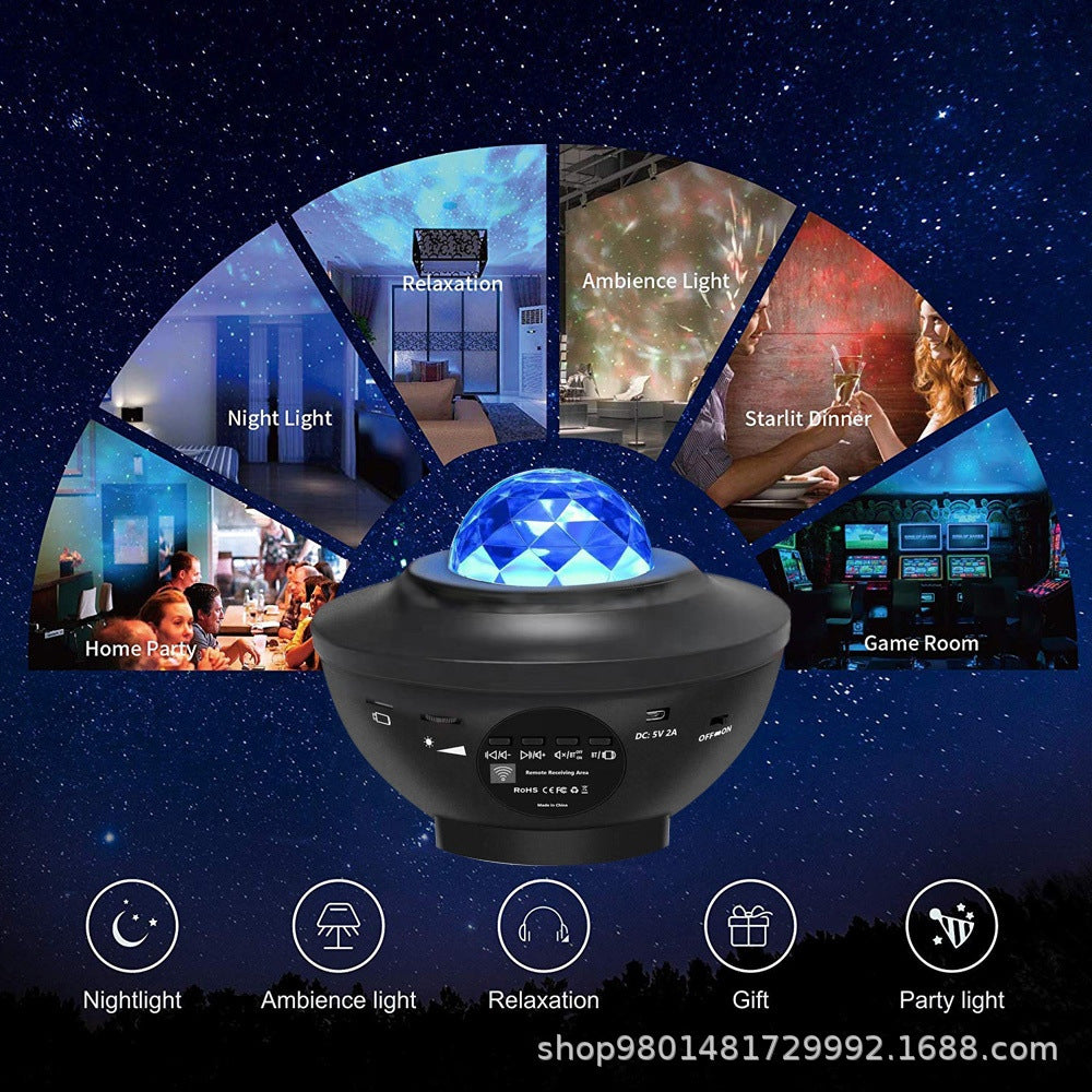 Lampe de projection ciel étoilé avec Bluetooth et musique