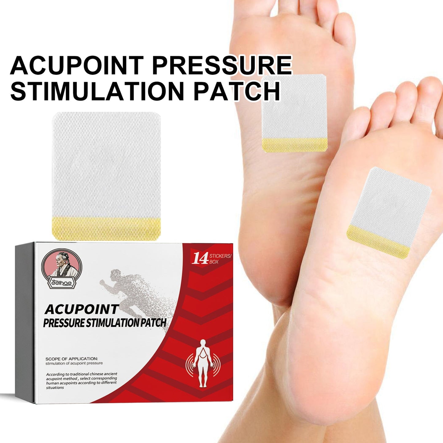 Patch de stimulation par pression des points d'acupuncture pour la relaxation