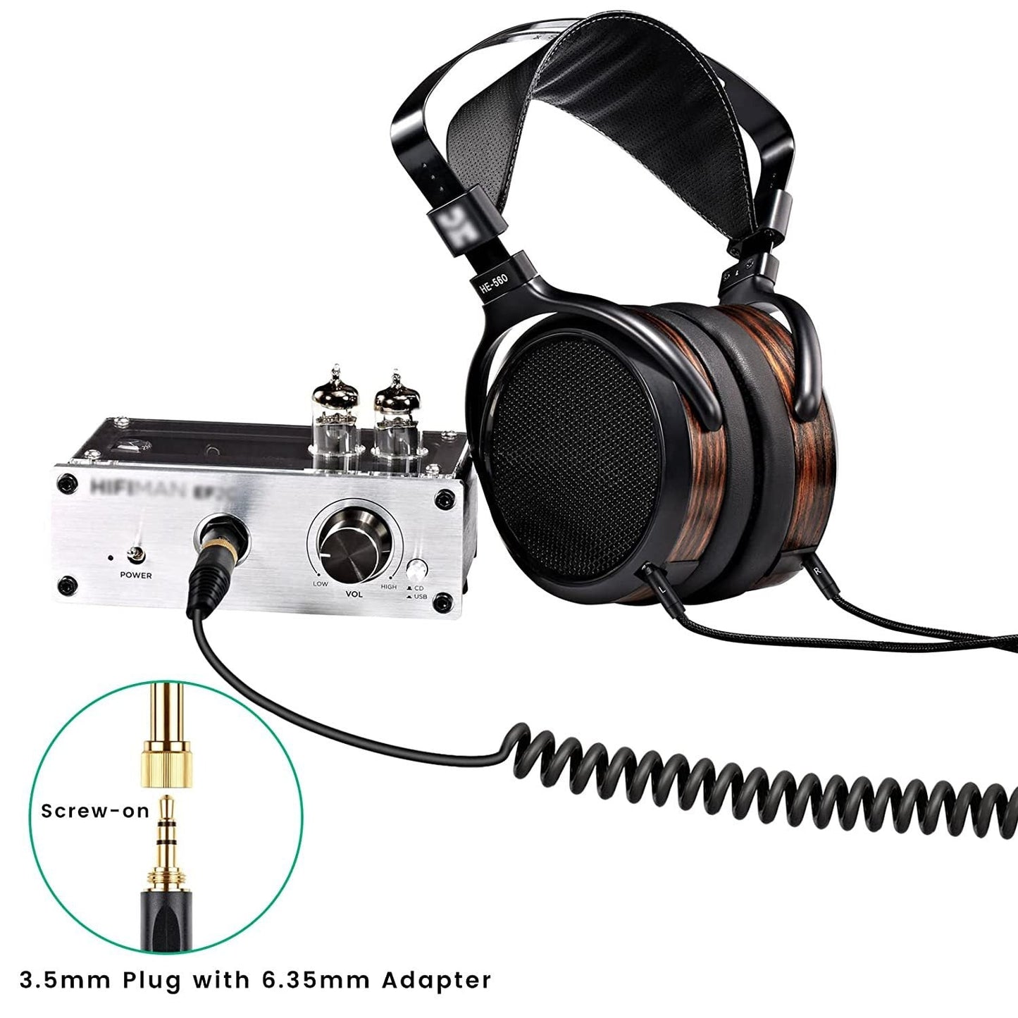 Suitable for HIFIMAN HE400i and He560 dual 2.5mm plug earphones with spring earphone cable upgrade cable - Korvel