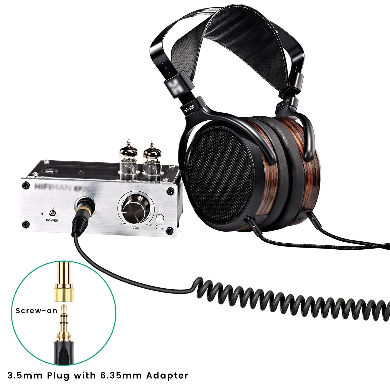 Suitable for HIFIMAN HE400i and He560 dual 2.5mm plug earphones with spring earphone cable upgrade cable - Korvel