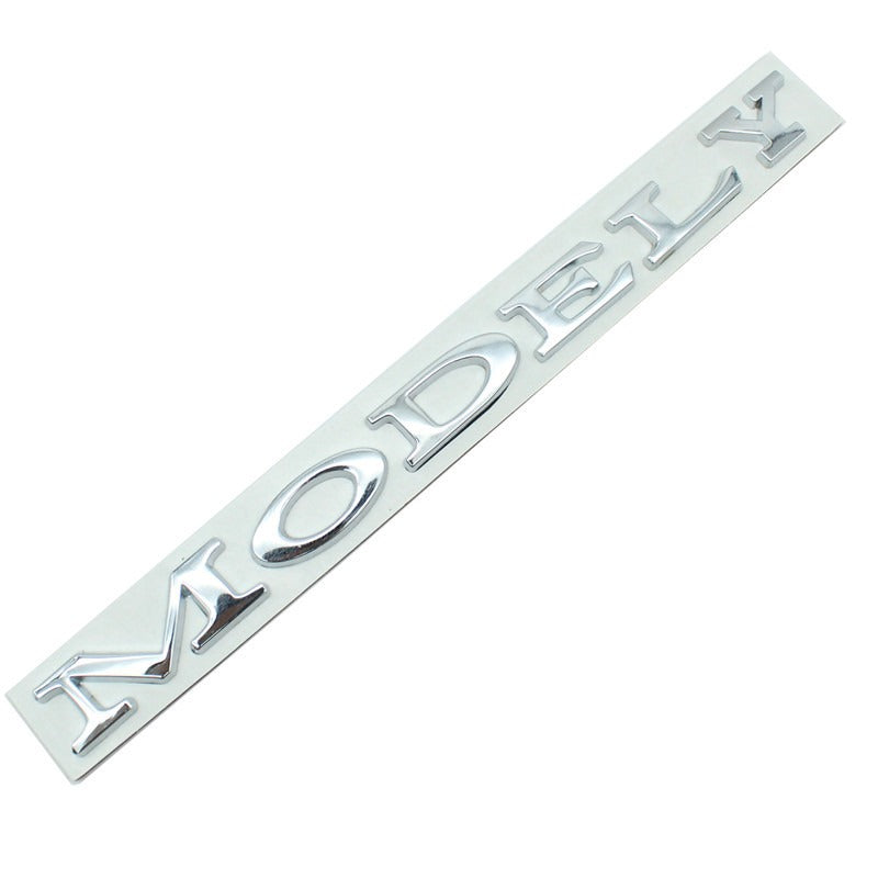 Suitable for Tesla Model 3/Y modified metal rear badge MODELY red letter car badge sticker - Korvel