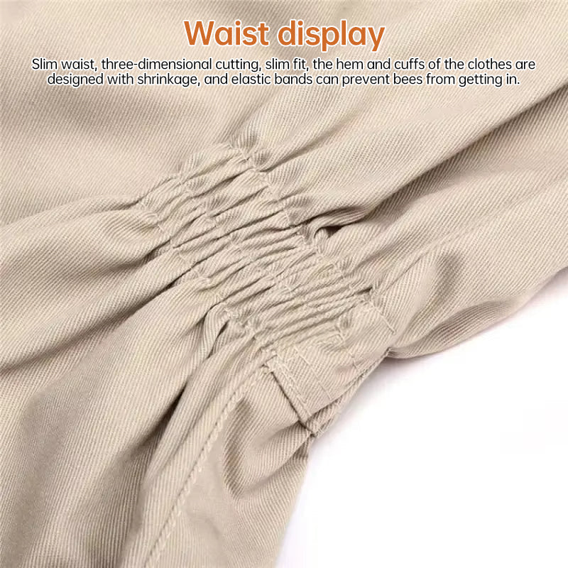 1 Set of Professional Ventilated Full - Body Beekeeping Suit with Gloves - Korvel
