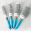 Professional Round Blue Hair Brush Ceramic Ion Hairbrush Comb Fashion Salon Hair Styling Tools - Korvel