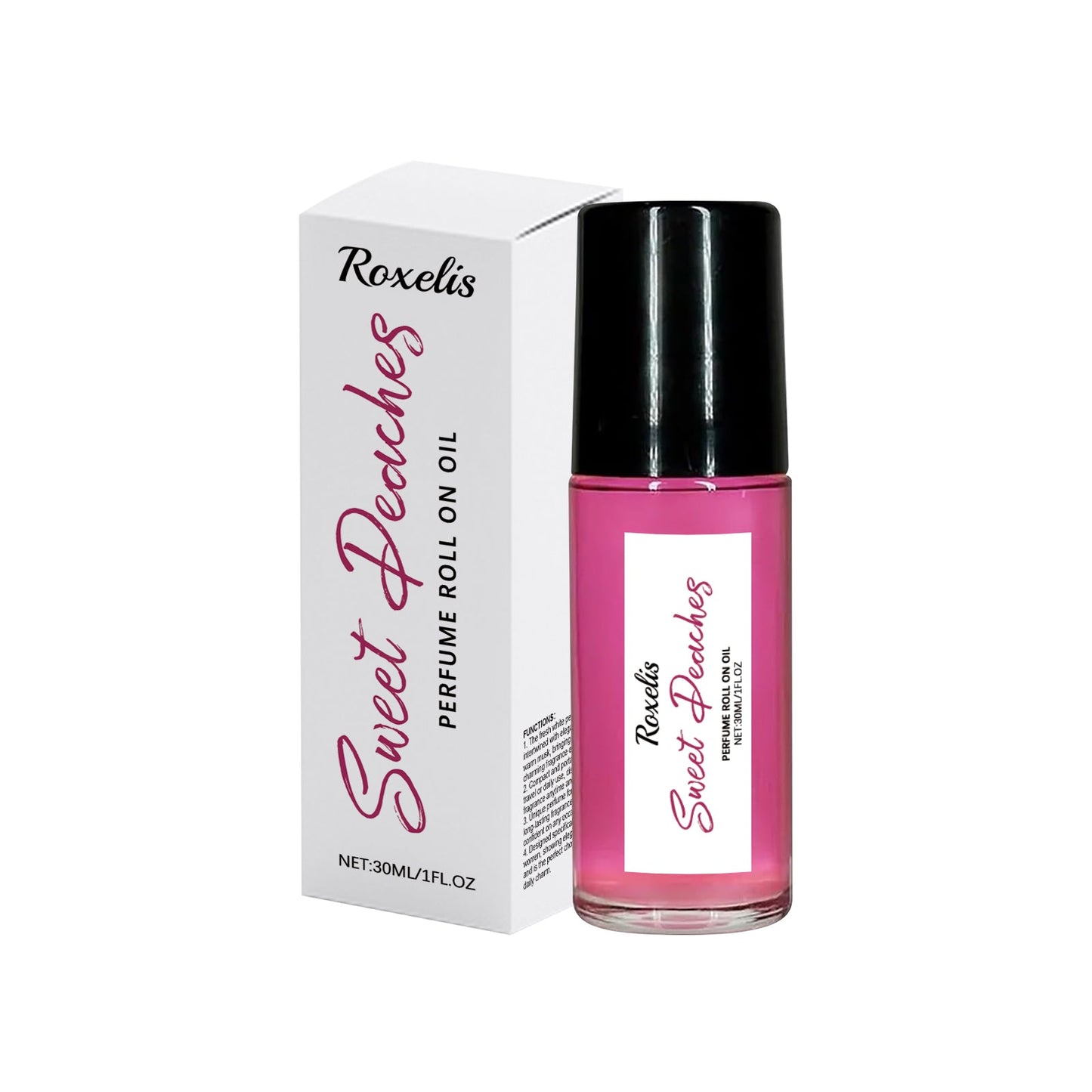 Peach Pink Ball Perfume, Small Fresh Roller Perfume Fresh Light Fruit Peach Ball Perfume - Korvel