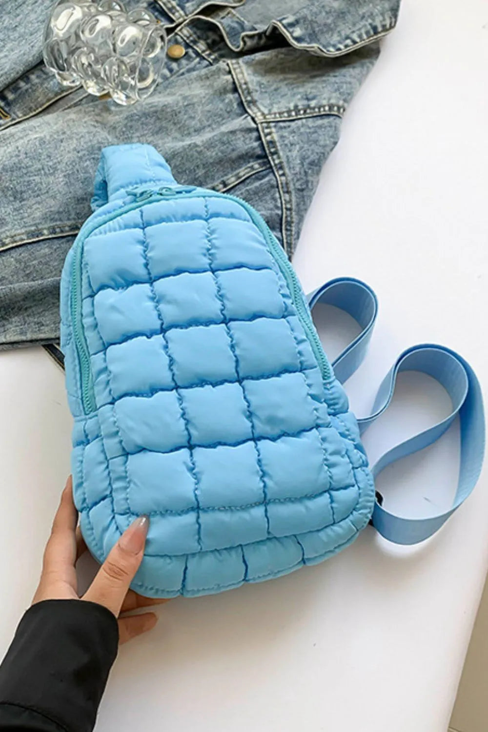 Quilted Nylon Crossbody  Bag - Korvel