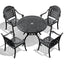 (Cushions In Random Colors)5-Piece Set Of Cast Aluminum Patio Furniture With Cushions - Korvel