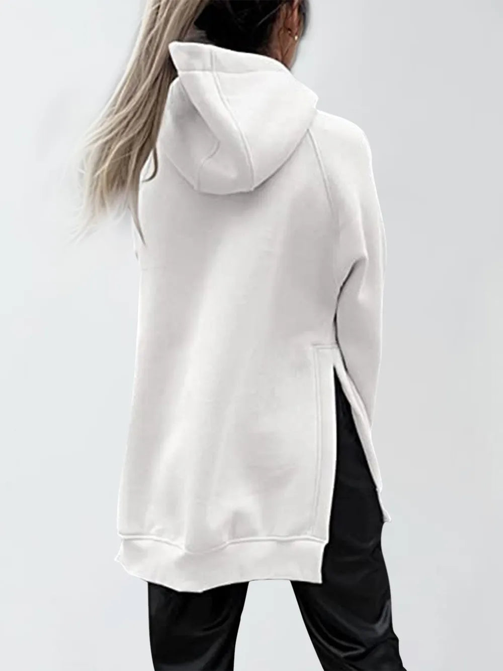 Sudadera con Capucha de Manga Raglán y Bolsillos Laterales
