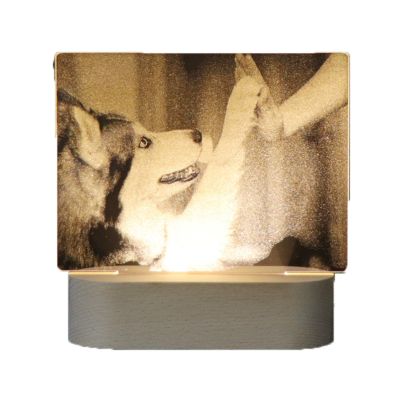3D Image Internal Carving Laser Acrylic Bedhead Nightlight Plug in - Korvel