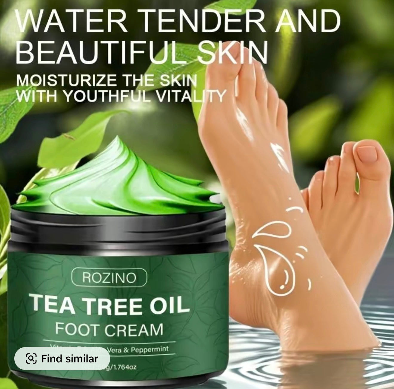 FootRelief Tea Tree Cream for Daily Foot Care