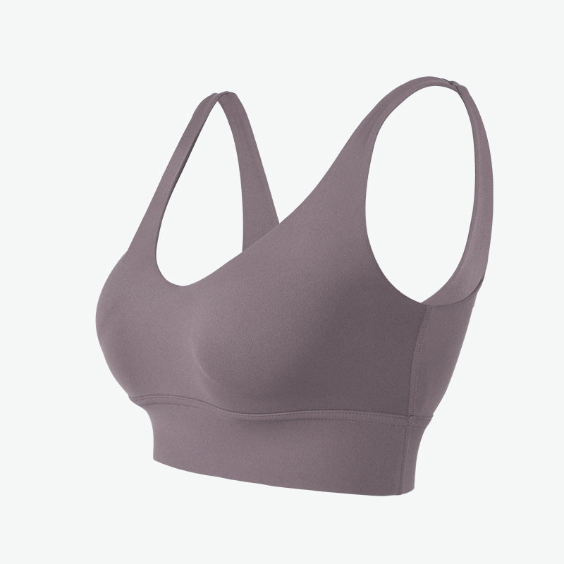 High intensity sports bra women's beautiful back top fitness vest running gathering shock-absorbing yoga bra - Korvel