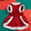 Autumn and Winter New Pet Plush Clothes Christmas Dog Dress Small Dog Teddy Dress Cat Clothes - Korvel