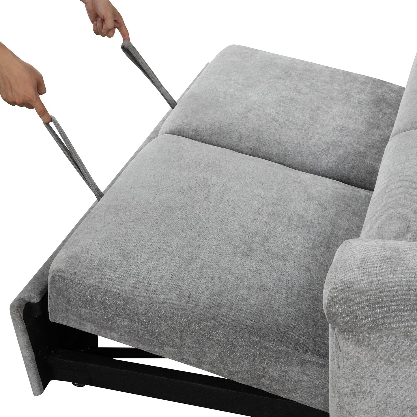 U_STYLE Convertible Soft Cushion Sofa Pull Bed ,for Two People to Sit On - Korvel