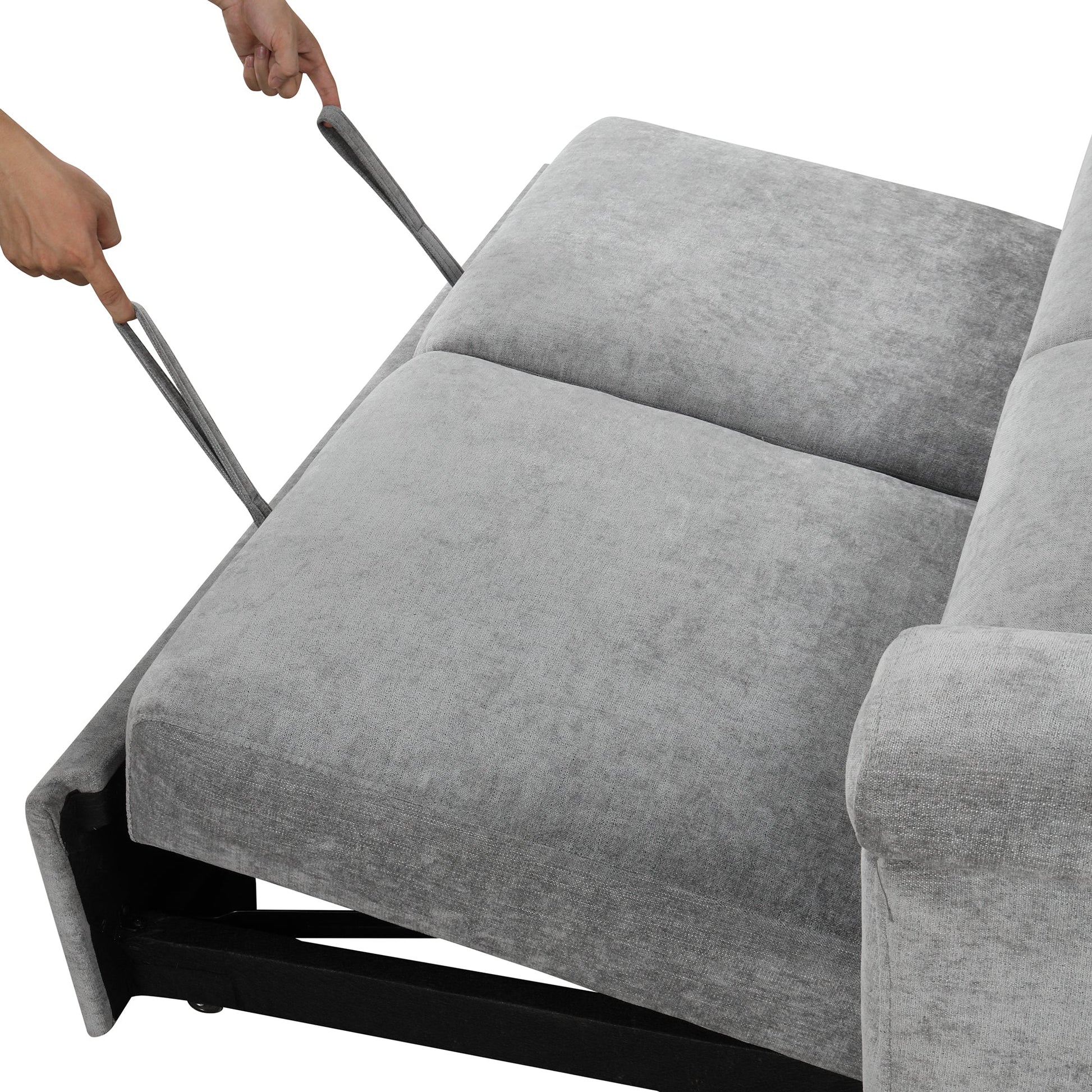 U_STYLE Convertible Soft Cushion Sofa Pull Bed ,for Two People to Sit On - Korvel