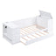 Twin Size Daybed with Storage Arms  Trundle and Charging Station White - Korvel