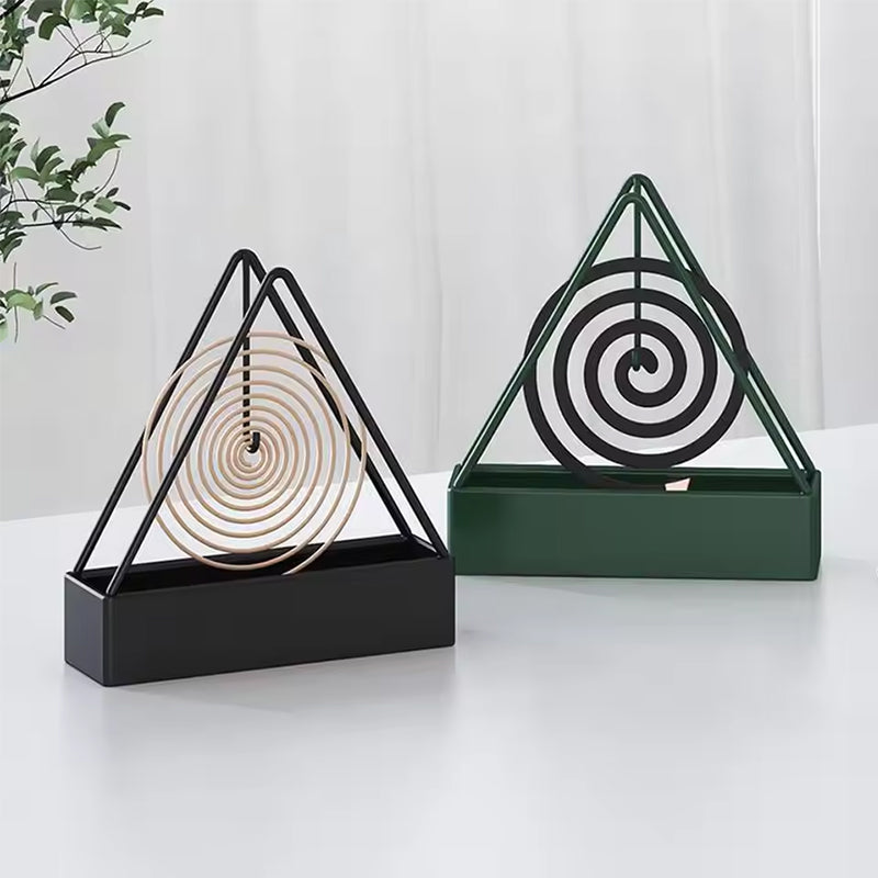 Soporte para espirales de mosquitos de hierro de 3 patas - Diseño de sándalo elegante