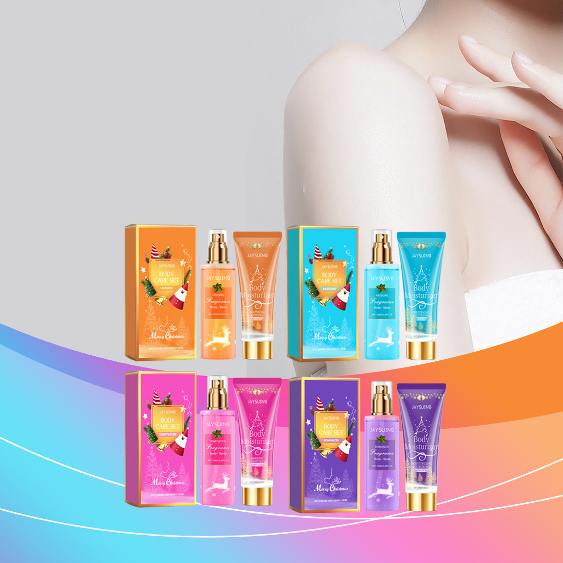 Christmas Perfumed Body Care Set, Deodorant Spray Body Lotion For Lasting Holiday Party Scent - Korvel