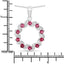 Pendentif en argent sterling de 1,30 carat en tourmaline rose et topaze blanche