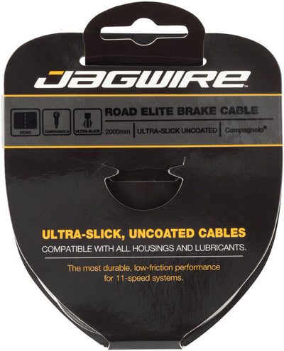 Jagwire Elite Ultra-Slick Brake Cable 1.5x2000mm - Polished Stainless Steel
