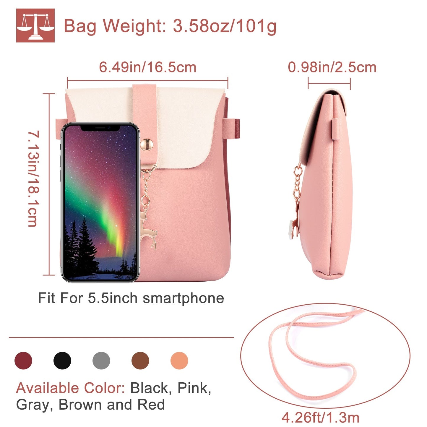 Stylish Waterproof PU Leather Crossbody Bag for Women