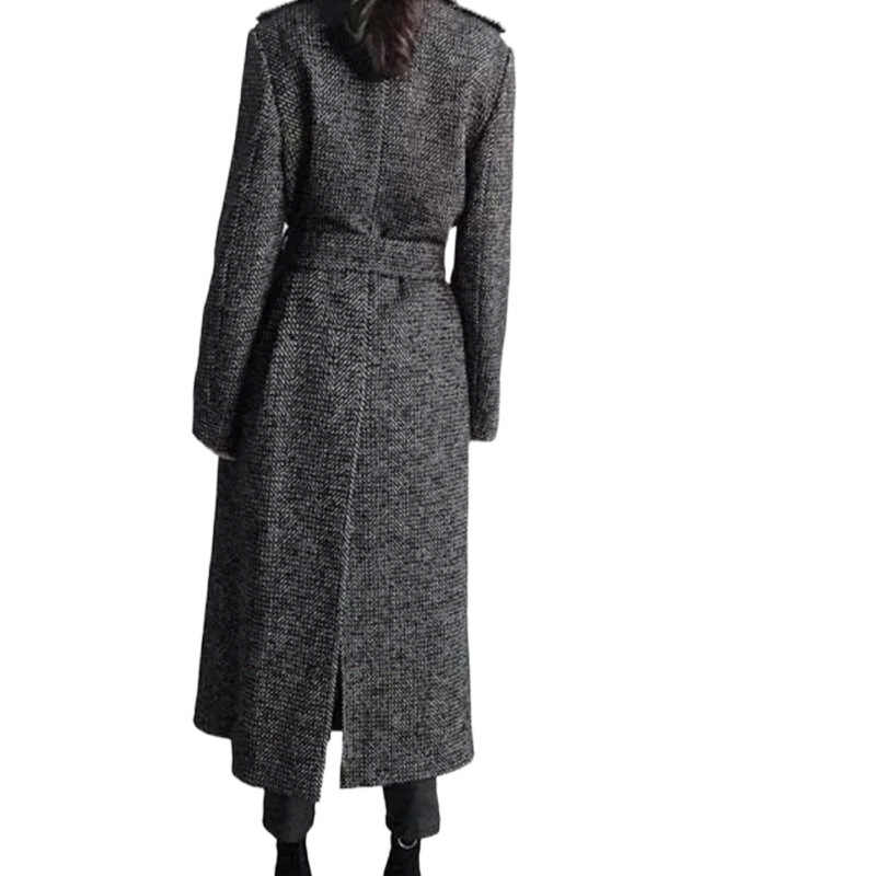 Korean-Style Mid-Length Wool Coat for Women