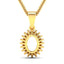 Colgante de Diamante Blanco Genuino de 0.13 Quilates en Oro Amarillo de 14K