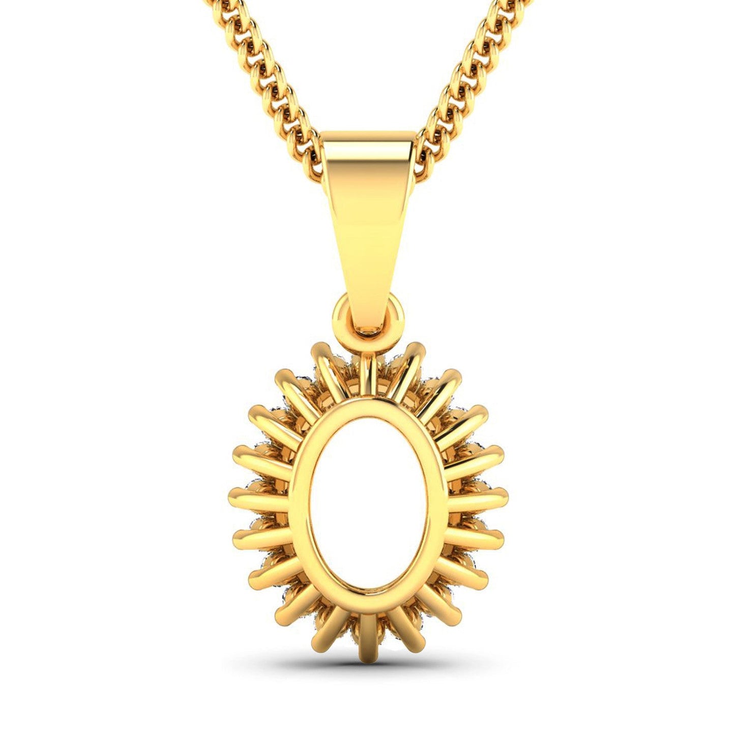 Colgante de Diamante Blanco Genuino de 0.13 Quilates en Oro Amarillo de 14K
