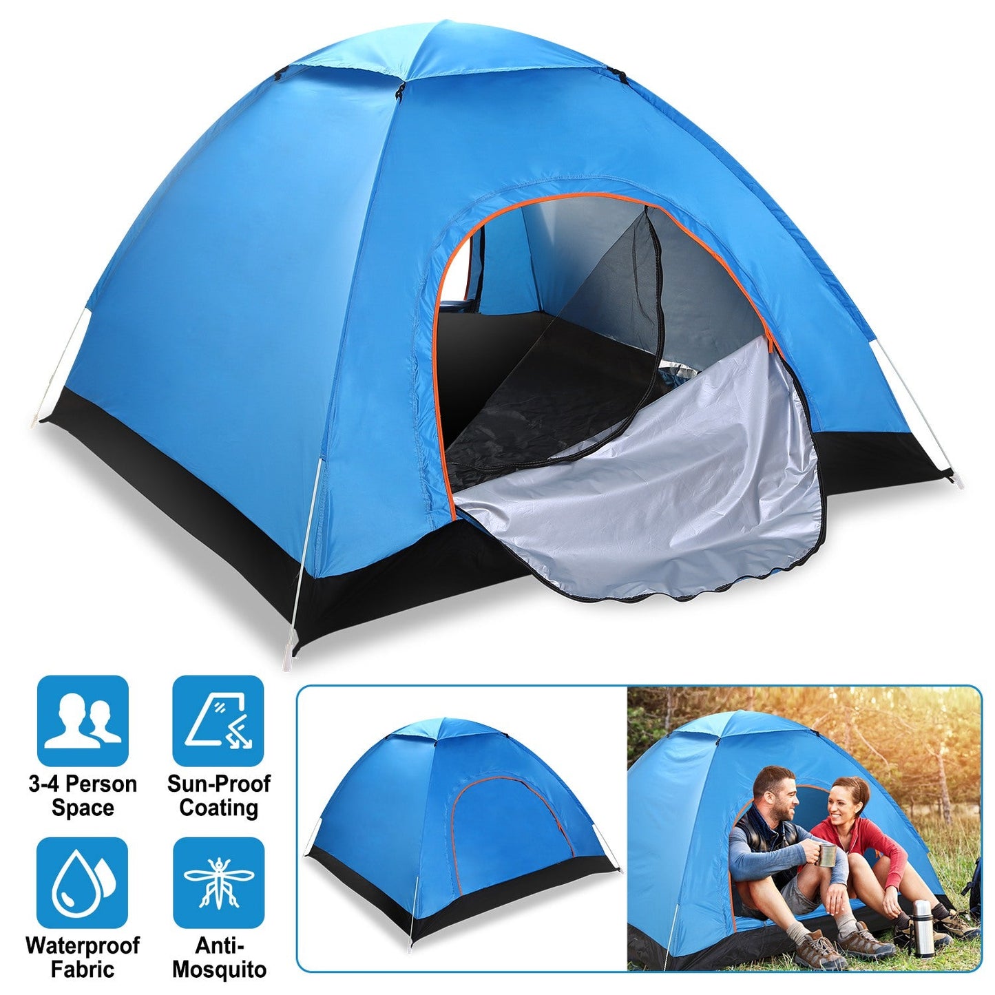 GBruno Carpa Impermeable para 4 Personas