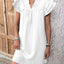 Robe Mini Élégante à Manches Courtes Volantes