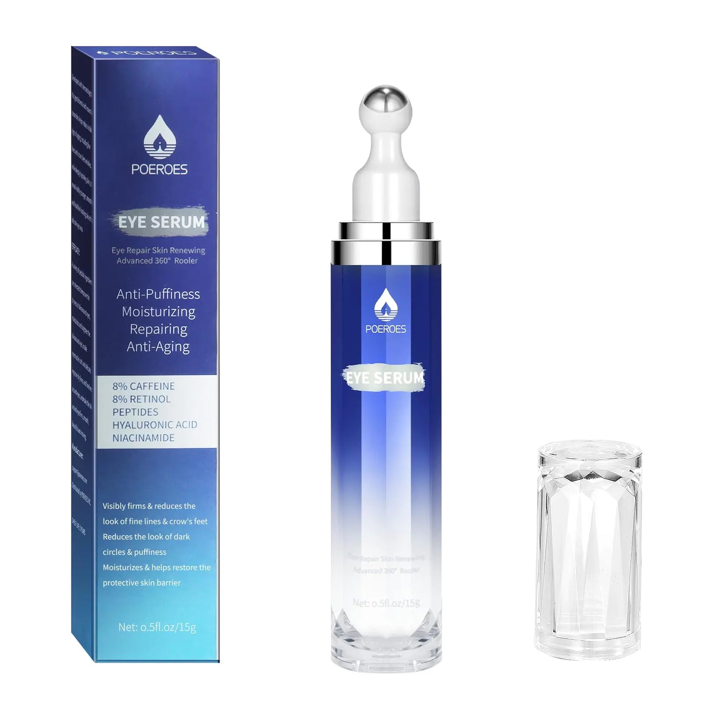 Sérum pour les yeux premium avec caféine et rétinol - 0,5 fl. oz