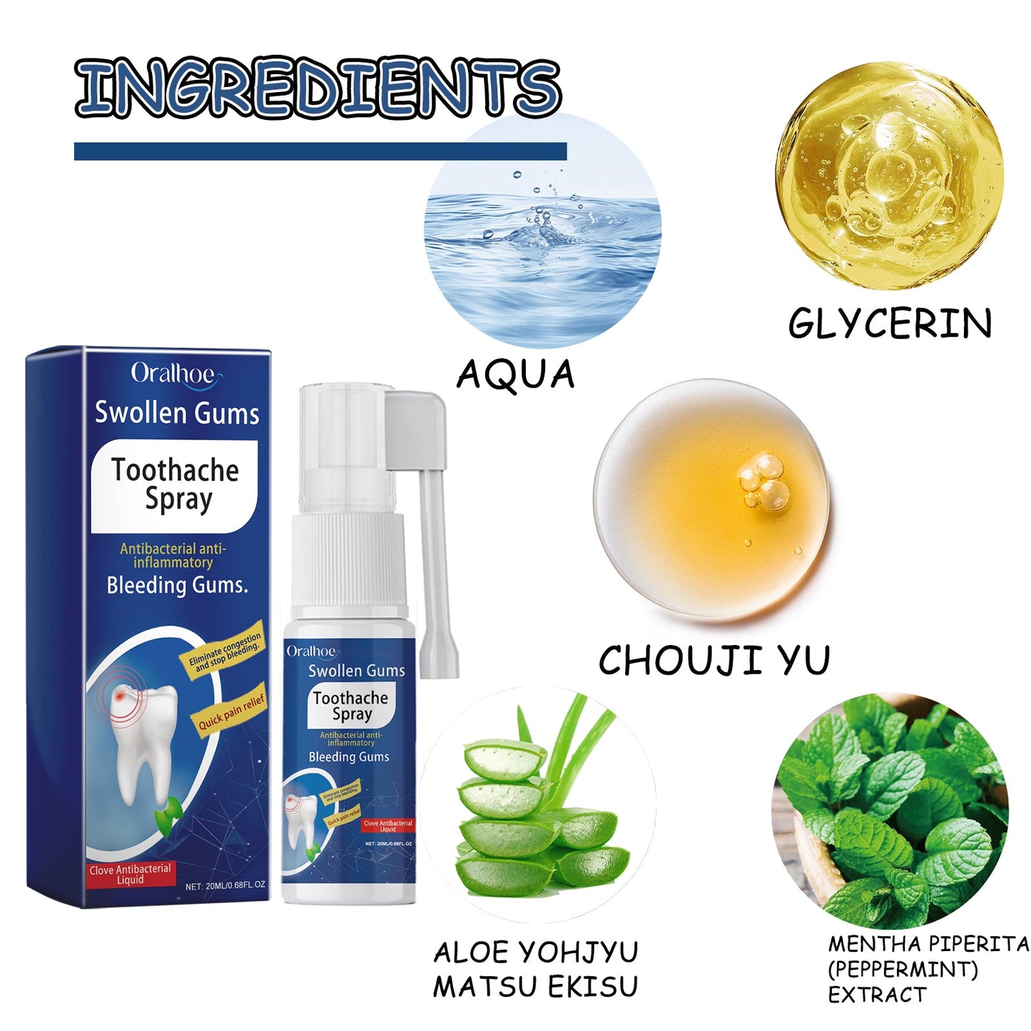 Spray Premium pour Soulagement des Douleurs Dentaires pour Confort Oral