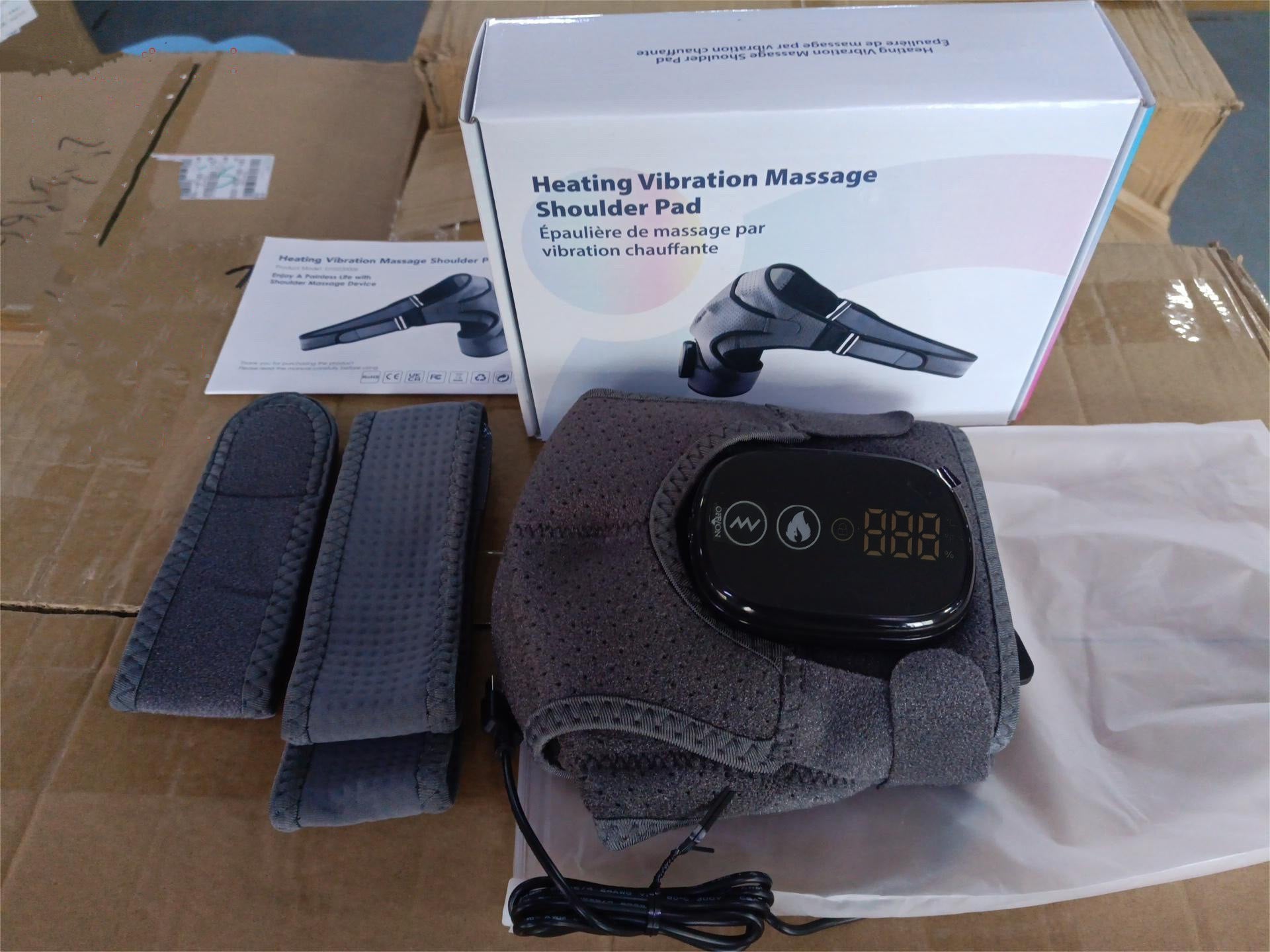 Touchscreen controller hole shaped shoulder protection electric heating shoulder protection heating vibration massager - Korvel