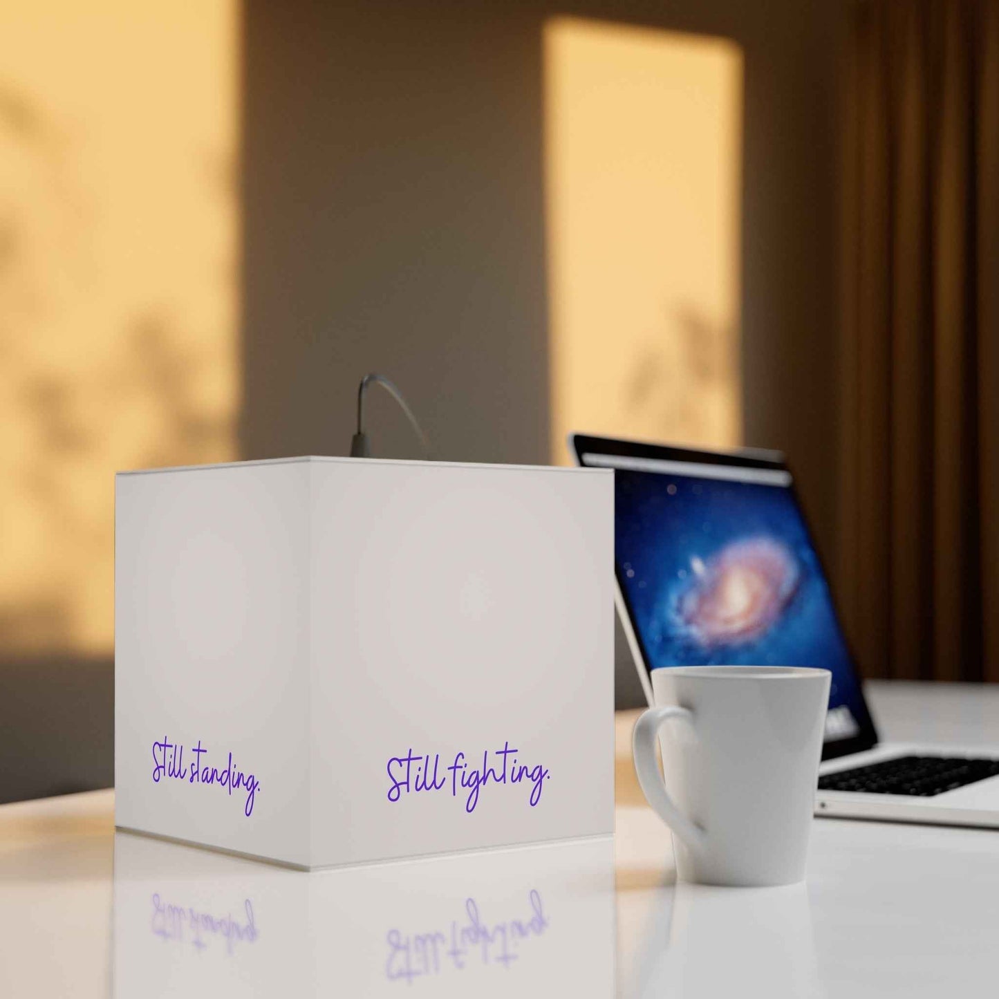 Still Here Still Standing Inspirational Cube Lamp