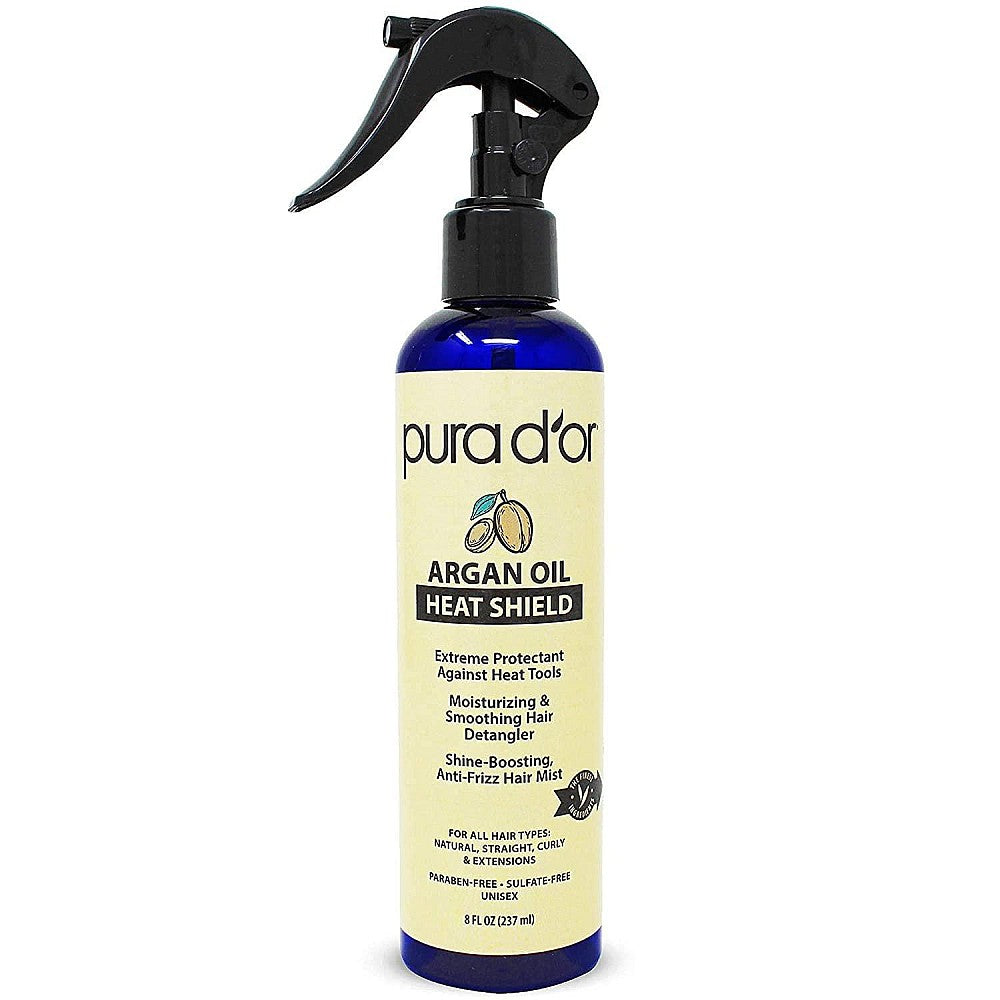 PURA D'OR Argan Oil Heat Protectant Spray - 8 oz