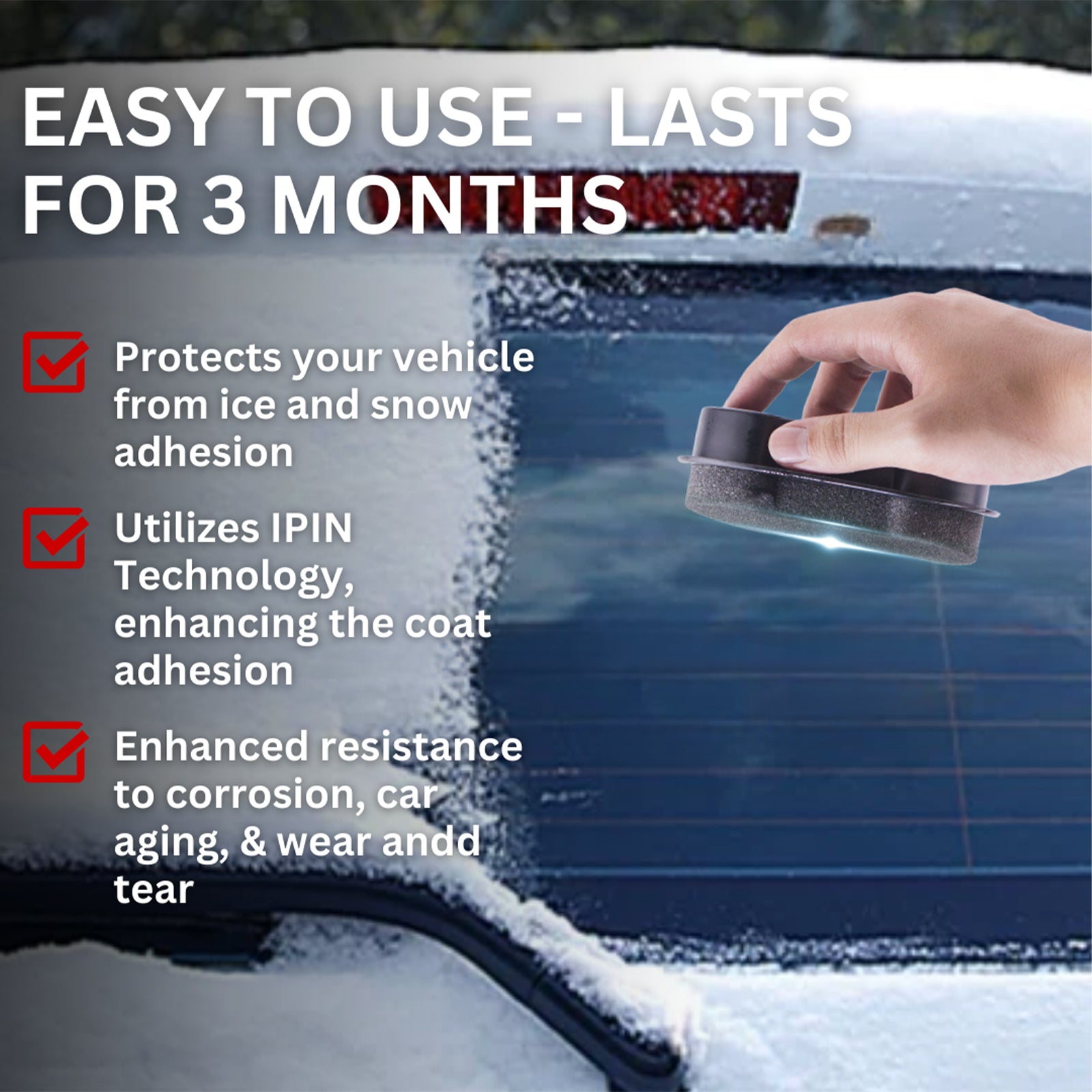 Sponge For Car Glass Hydrophobic Snow Defroster For Car Portable Deicing Cleaning Sponge - Korvel