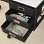 White adjustable drafting drawing table with stool and 3 drawers - Korvel