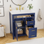 30-Inch Blue Bathroom Vanity with Ceramic Sink and Ample Storage - Ideal Choice for Small Bathrooms - Korvel