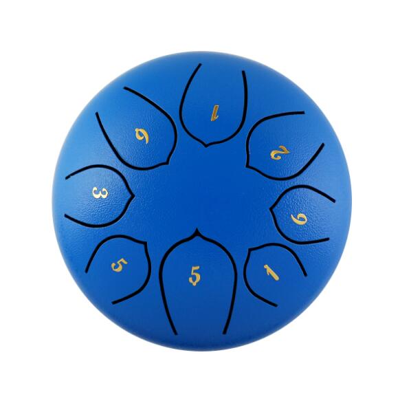 Tongue Drum 6 Inch Steel Tongue Drum Set 8 Tune Hand Pan Drum Pad Tank Sticks Carrying Bag Percussion Instruments Accessories - Korvel