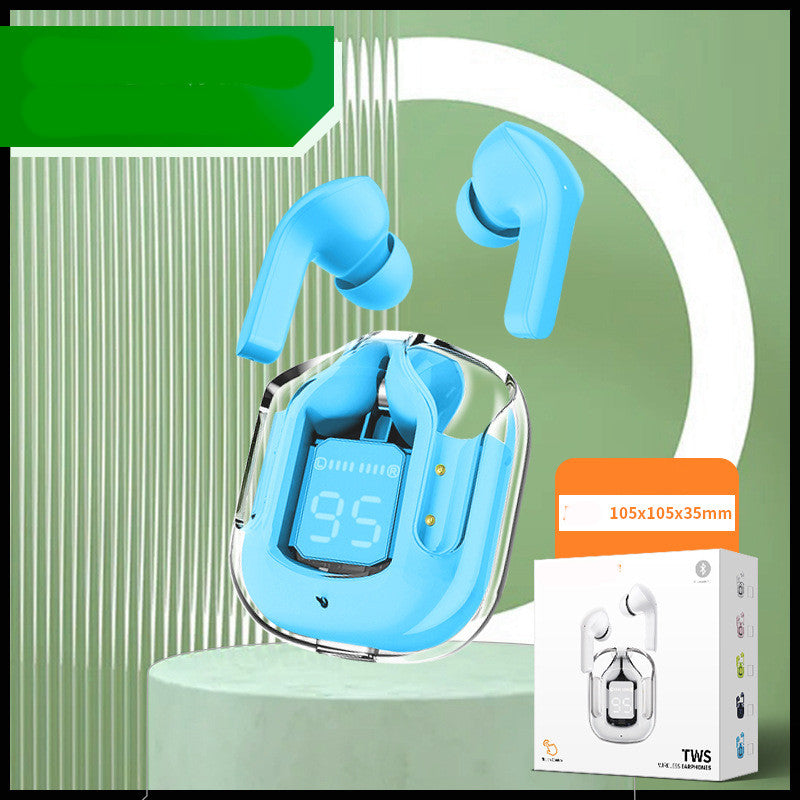 Mini Transparent Wireless Bluetooth Headset with Digital Display