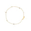 Bracelet en or jaune 14K avec rubis et diamants en sertissage à griffes - 7,5 pouces