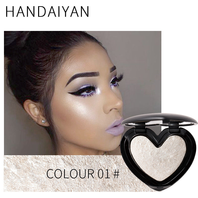 HANDAIYAN Three-Dimensional Repair And Makeup Love Highlighting Powder And Eye Shadow Dual Use - Korvel