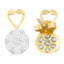Boucles d'oreilles en diamant taille ronde en or jaune 14K