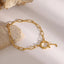 18K Gold-Plated Stainless Steel Letter L Bracelet - Korvel